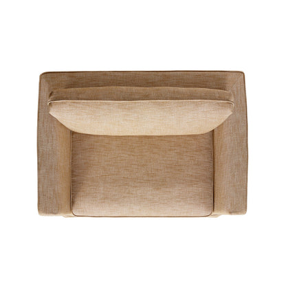 Fitz Skirted Loveseat, Apricot Linen Blend