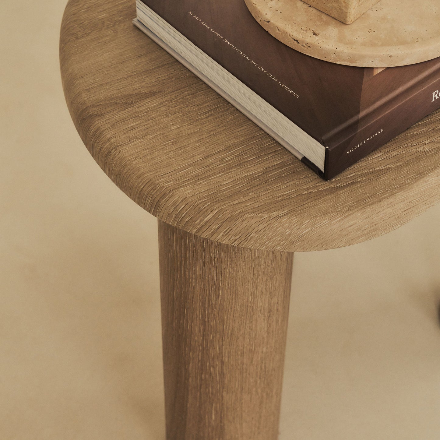 Savanna - Washed Wood Irregular Wooden Side Table