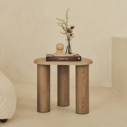 Savanna - Washed Wood Irregular Wooden Side Table