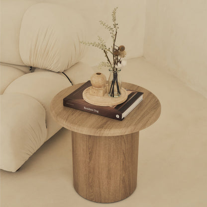 Madison - Washed Wood Round Wooden Side Table