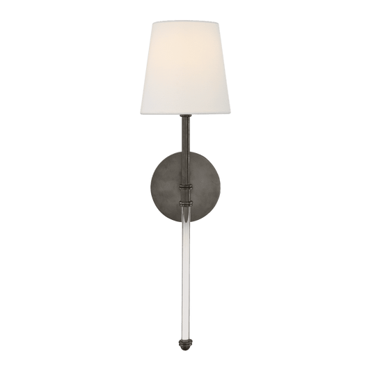 Camille Sconce - Bronze with Linen Shade