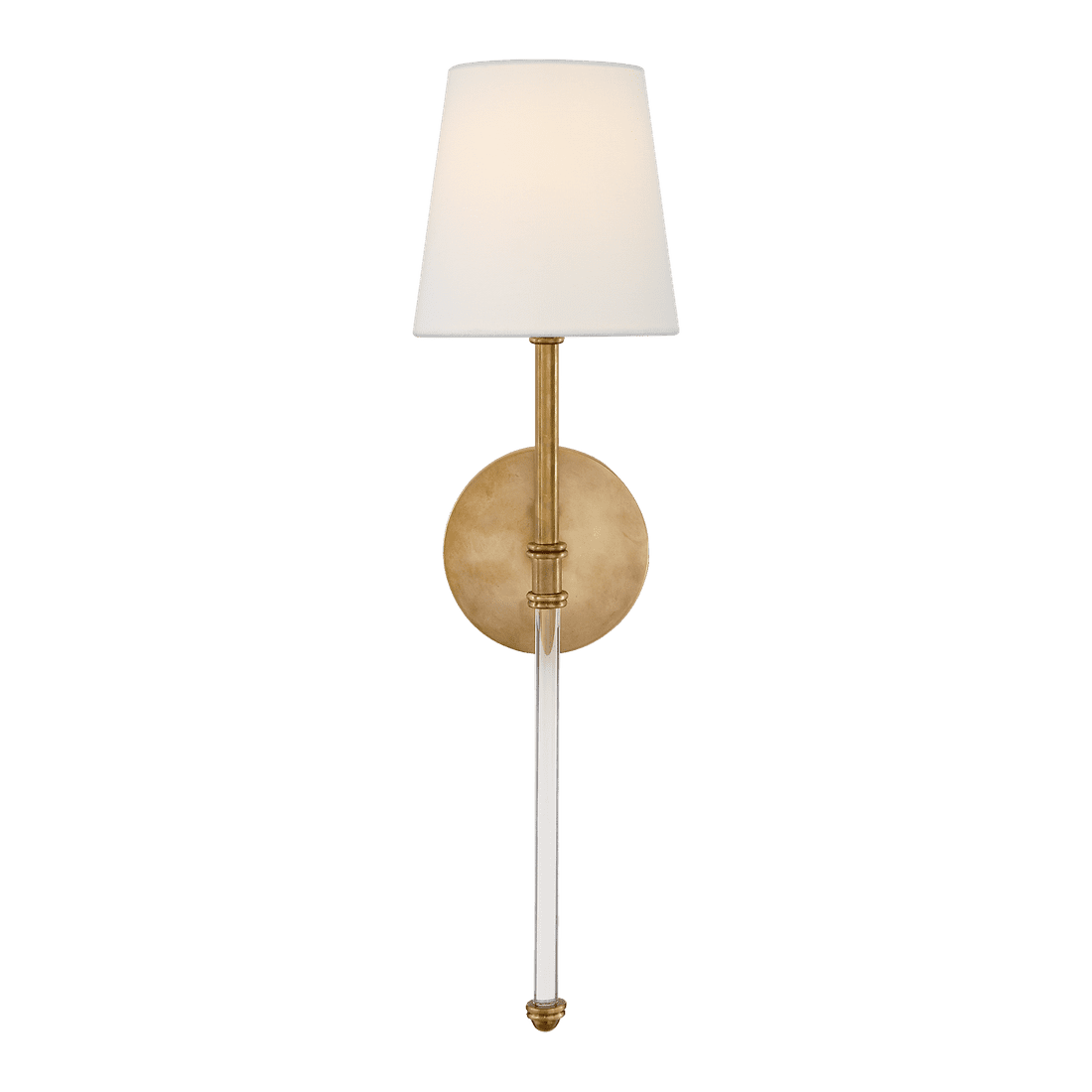 Camille Sconce - Antique Brass with Linen Shade