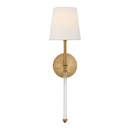 Camille Sconce - Antique Brass with Linen Shade