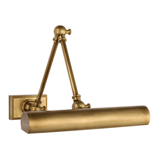 Cabinet Maker 12" Double Library Light - Antique Brass