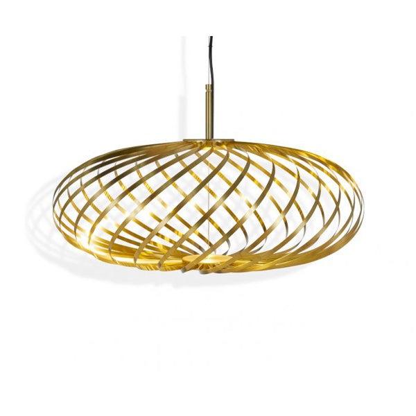 Small Spring Pendant Light - Brass