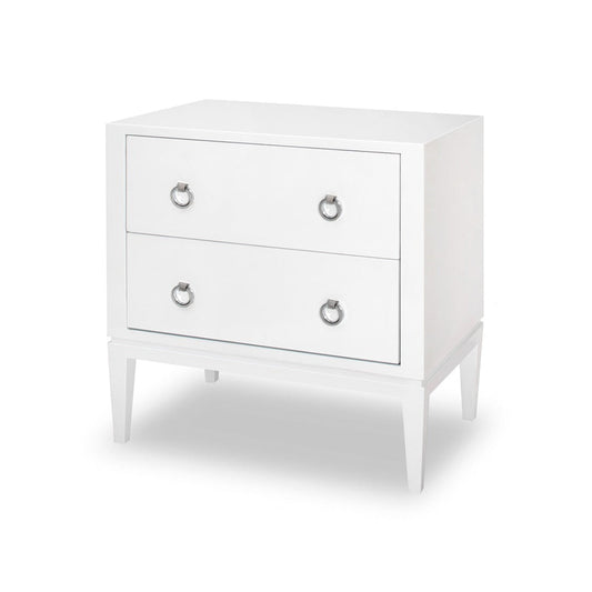 Verona Bedside Table - White High Gloss