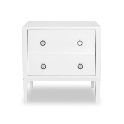 Verona Bedside Table - White High Gloss