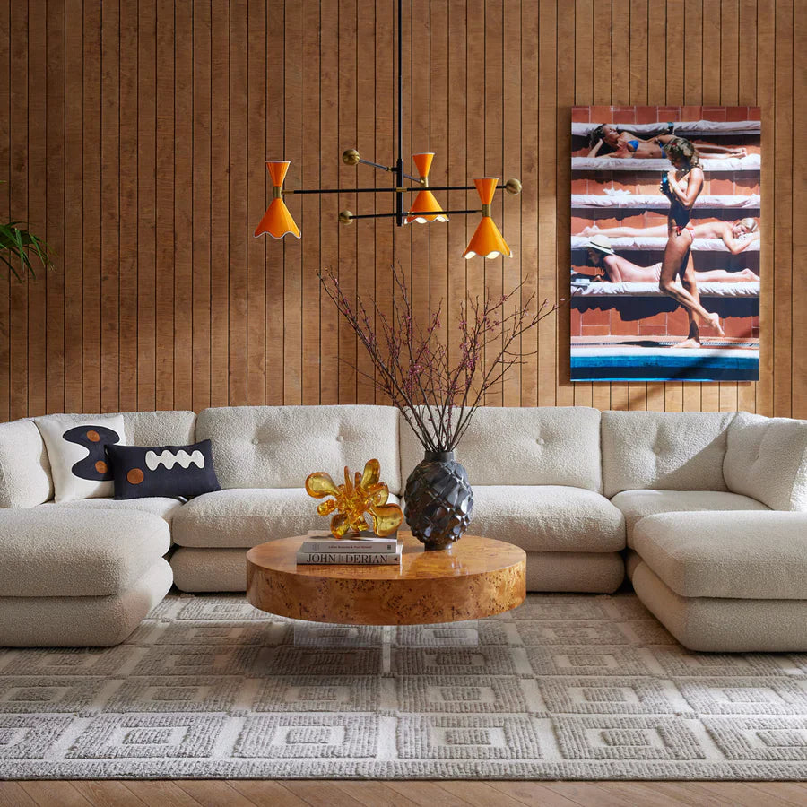 Ripple Articulating Chandelier - Orange & Black