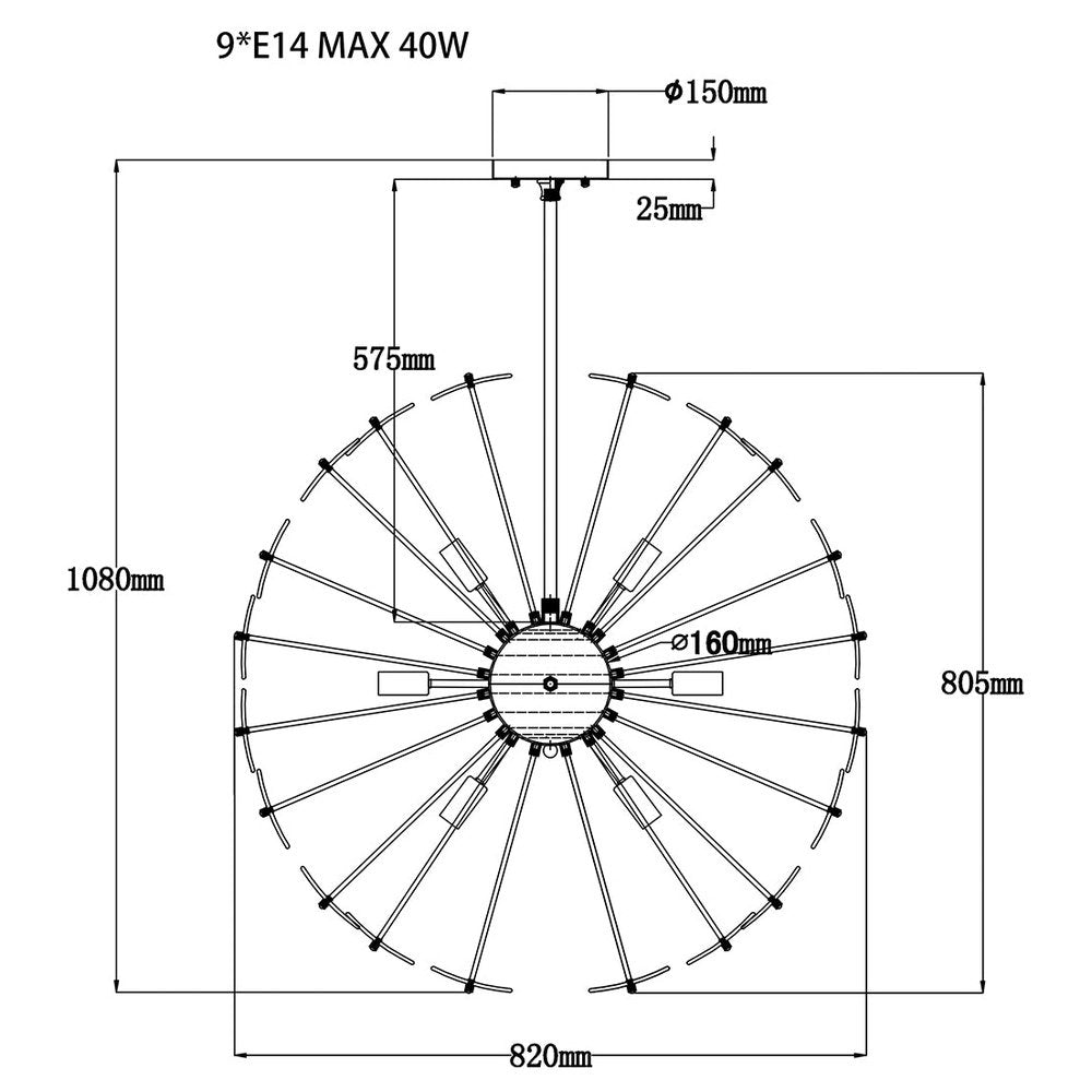 Rialto Pendant Lamp - Frosted Glass & Nickel
