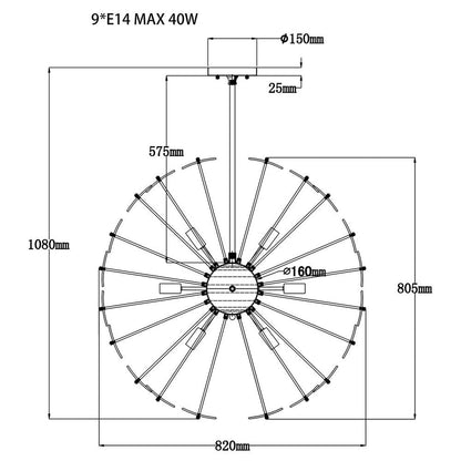 Rialto Pendant Lamp - Frosted Glass & Nickel