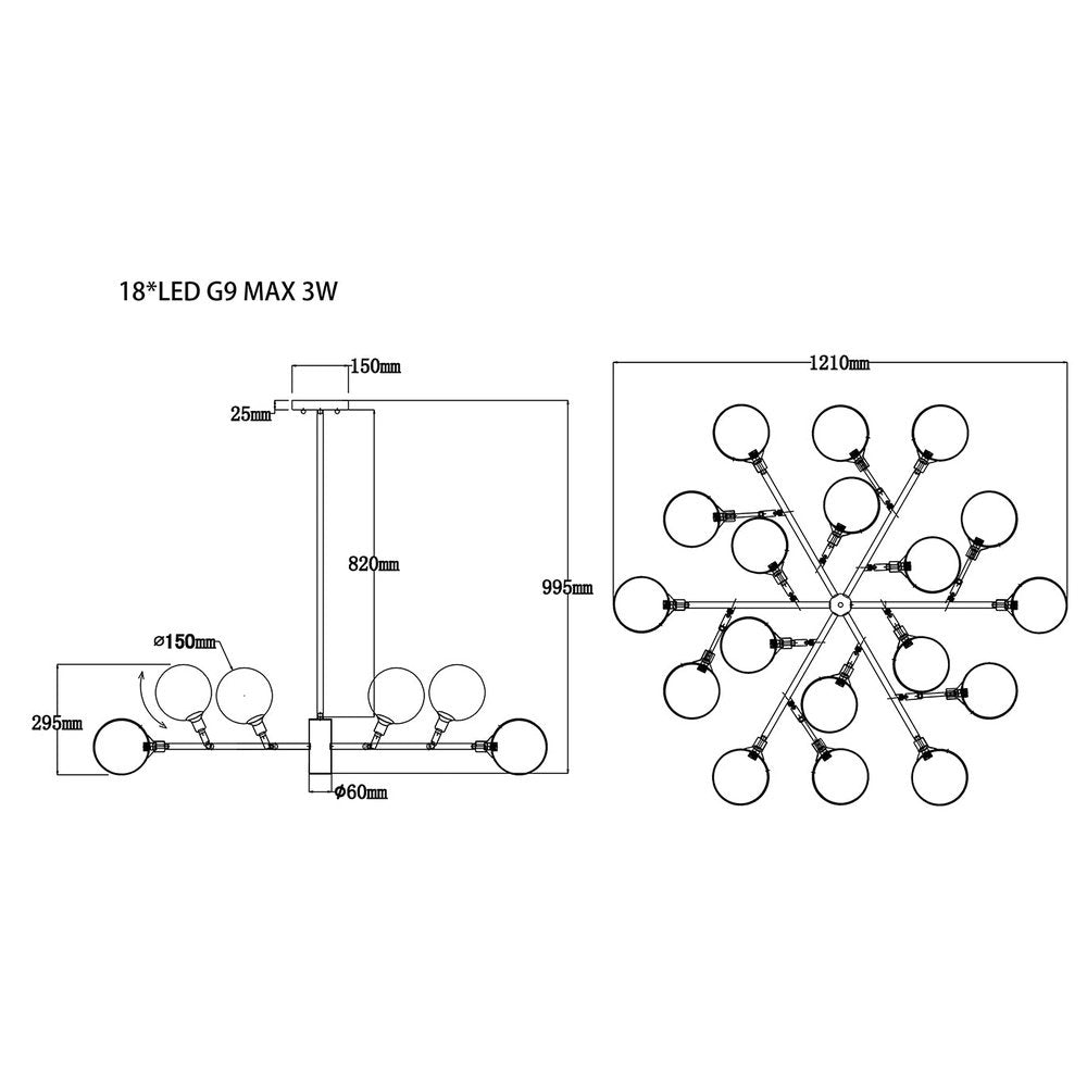 Baldwin Ceiling Lamp - Antique Brass