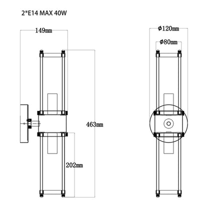 Preston Wall Light - Polished Nickel Finish