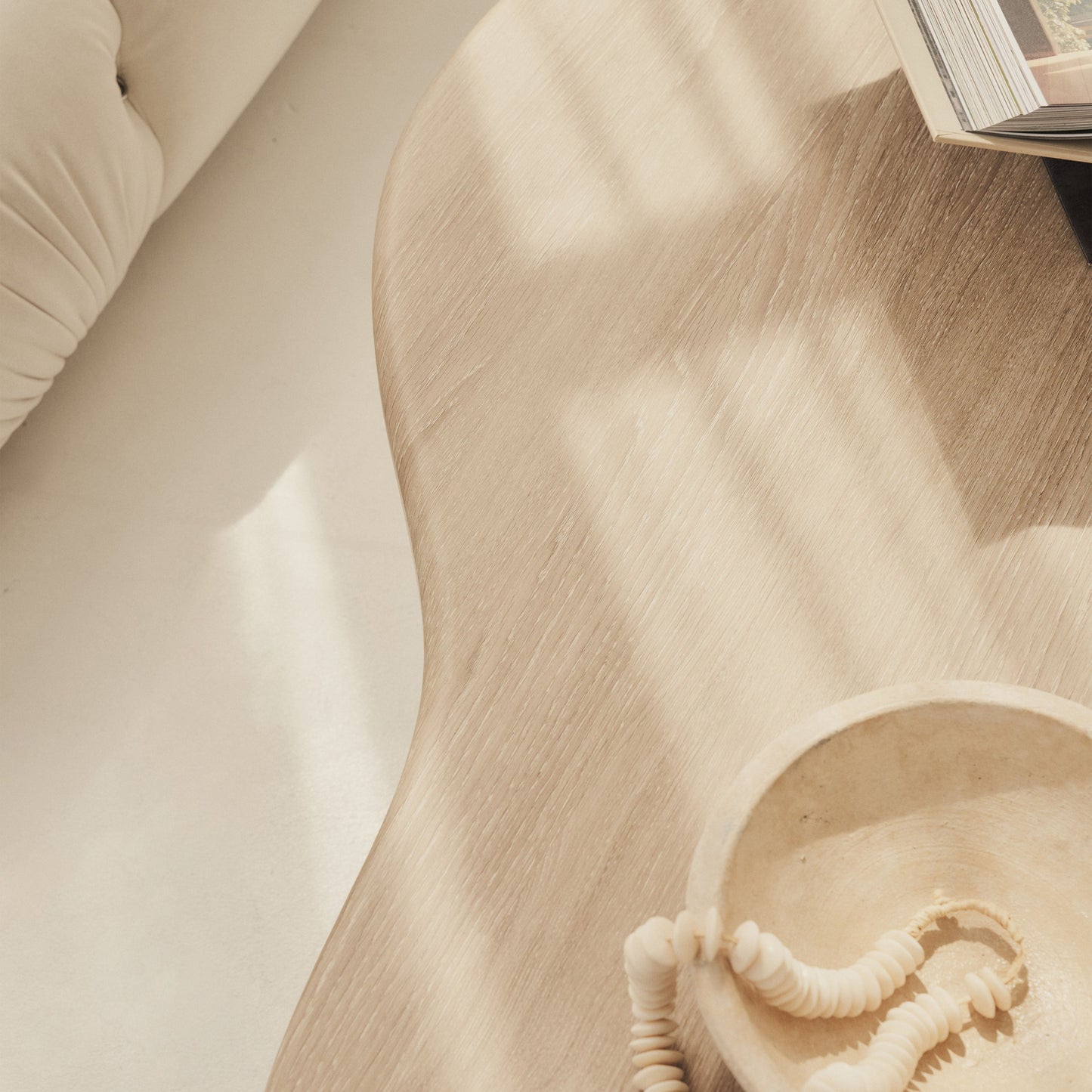 Savanna - Large Washed Wood Irregular Wooden Coffee Table