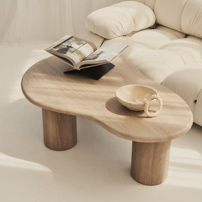 Savanna - Large Washed Wood Irregular Wooden Coffee Table