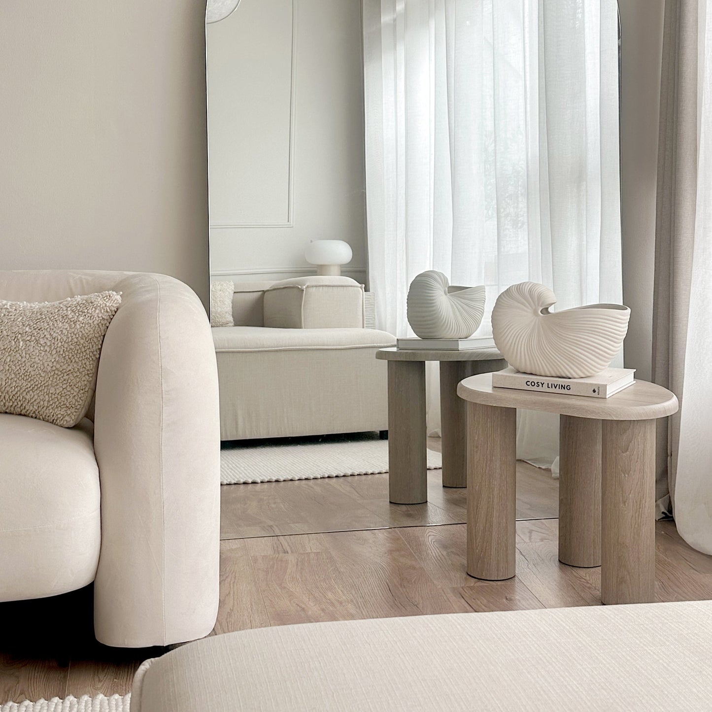 Savanna - Washed Wood Irregular Wooden Side Table