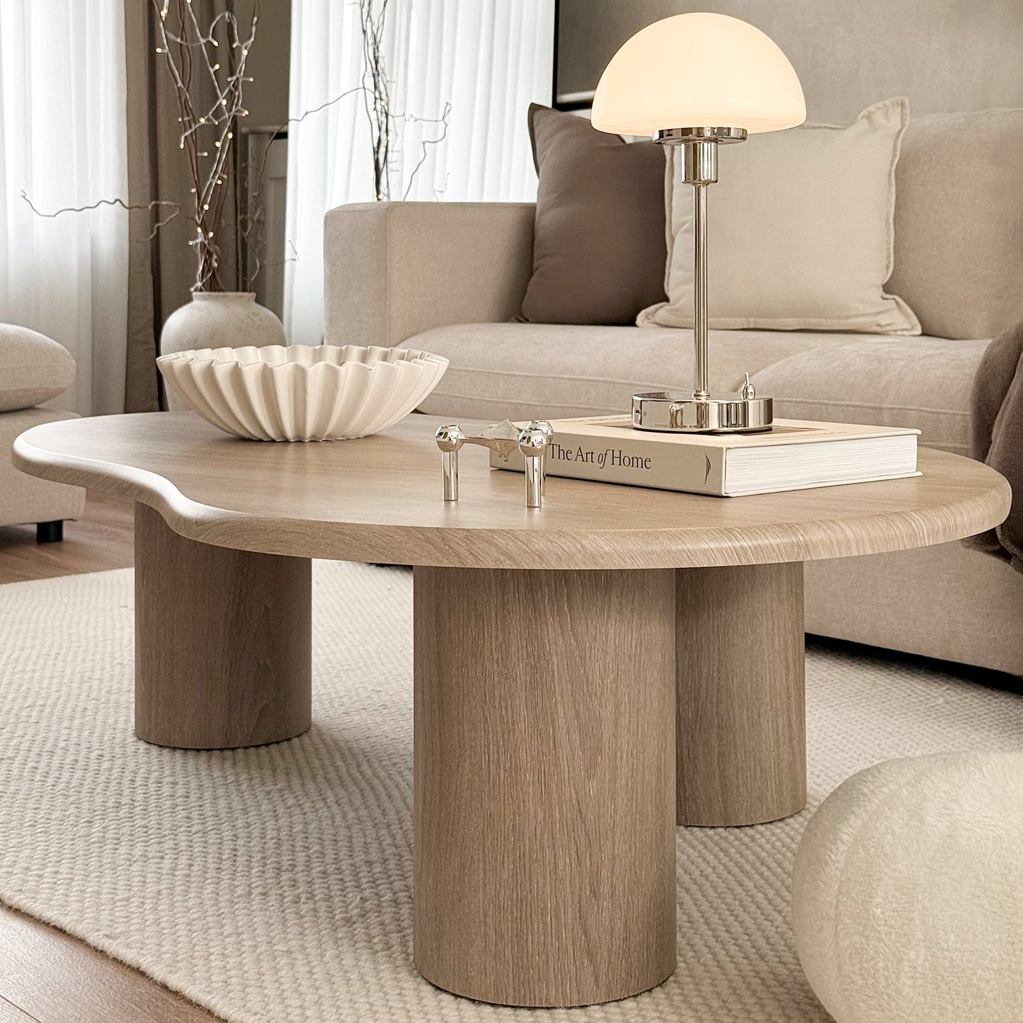 Savanna - Large Washed Wood Irregular Wooden Coffee Table