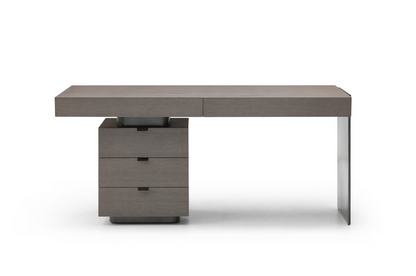 Oston Left Drawers Desk - Grey