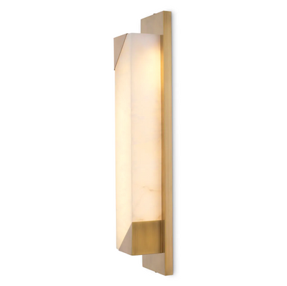 Scilla Wall Lamp - Alabaster & Antique Brass