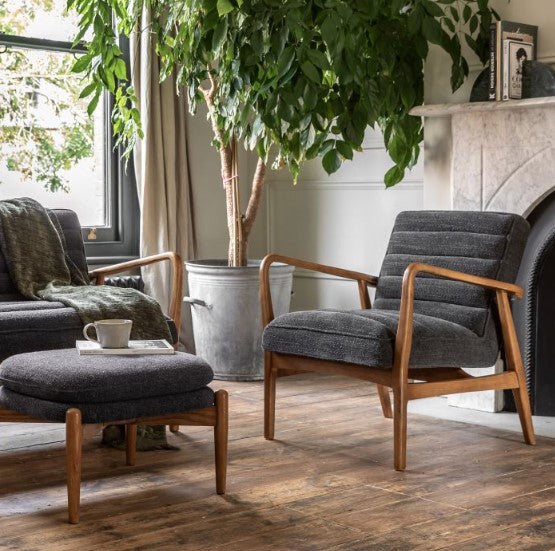 Datsun Armchair - Charcoal Boucle