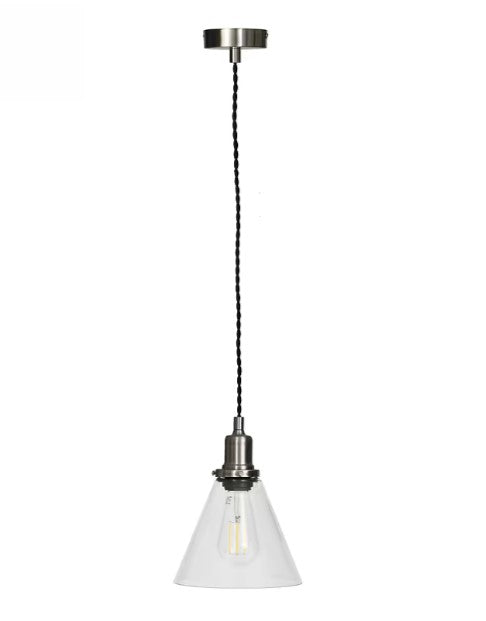Hoxton Cone Pendant Light - Satin Nickel
