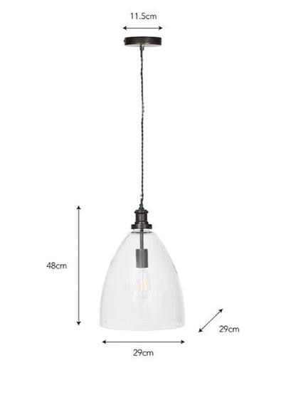 Hoxton Bullet Pendant Light - Antique - Bronze