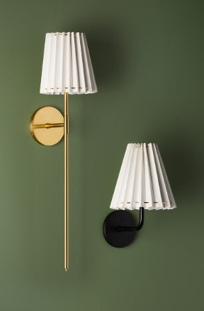 Demi 1 Light Tall Wall Sconce - Aged Brass