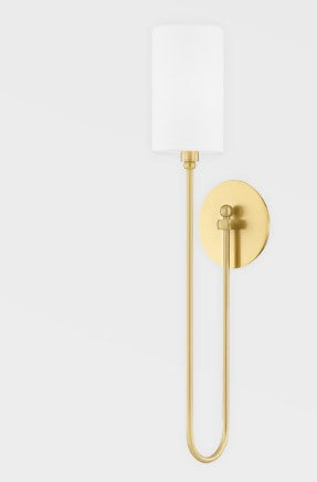 Harlem 1 Light Wall Sconce - Aged Brass