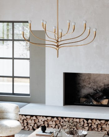 Labra 12 Light Chandelier - Vintage Gold Leaf