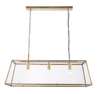 Henley 3 Light Pendant Light - Antique Brass