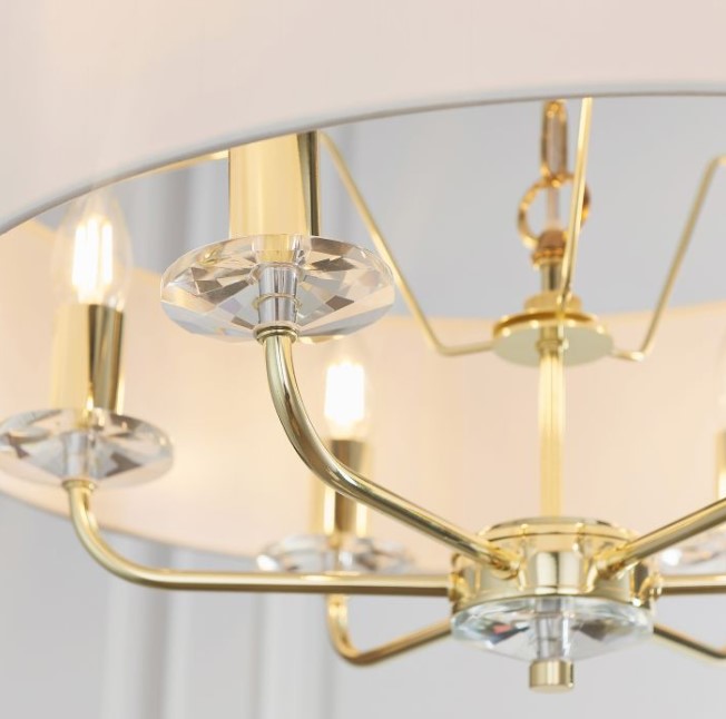 Nyla 6 Light Pendant Light - Brass