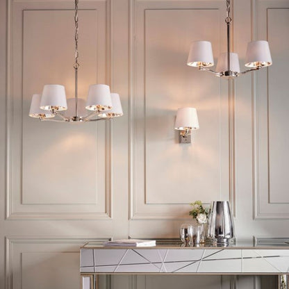 Hattie 5 Light Pendant Light - Bright Nickel