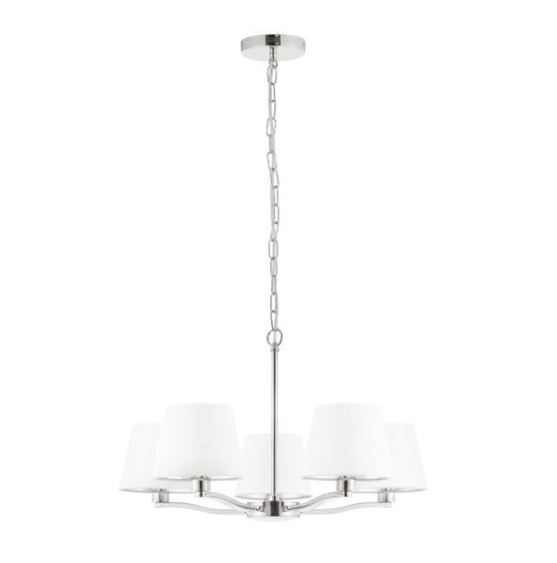 Hattie 5 Light Pendant Light - Bright Nickel