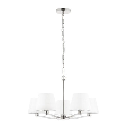 Hattie 5 Light Pendant Light - Bright Nickel