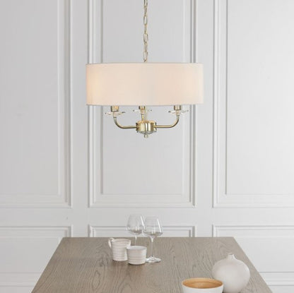 Nyla 3 Arm Pendant Light - Brass
