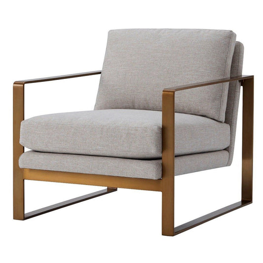 Bower Club Chair - Matrix Marble with Brass Leg