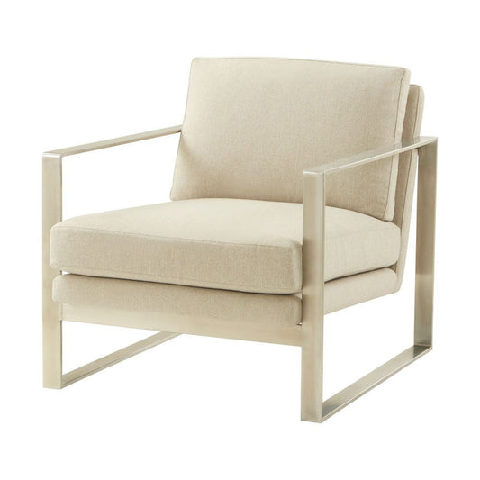 Bower Club Chair - Kendal Linen with Brass Leg