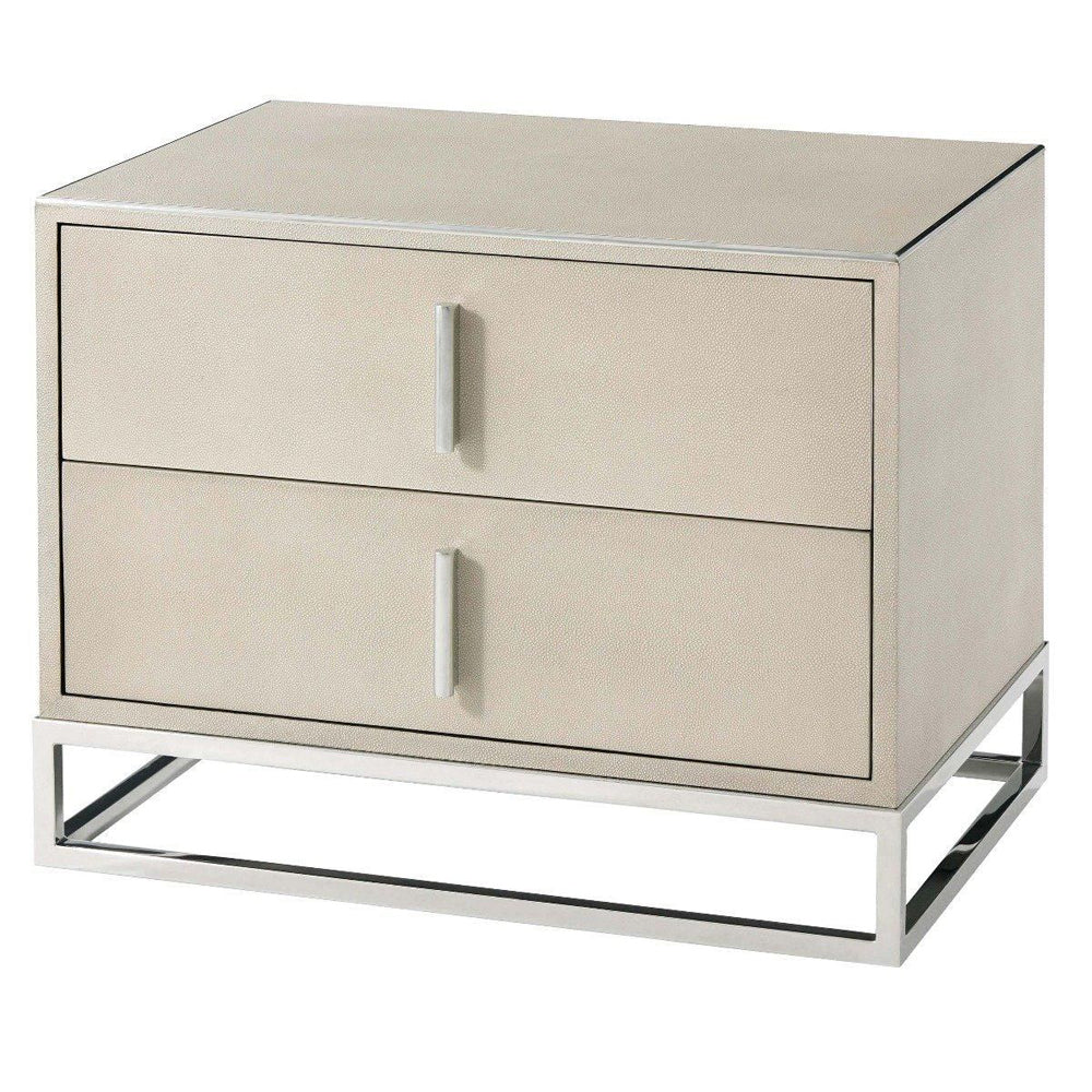 Blain Bedside Table - Overcast Shagreen