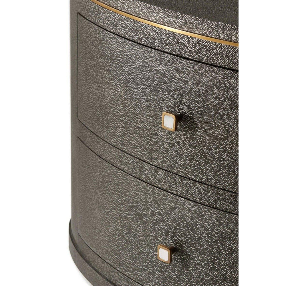 Eli Bed -side Table - Tempest & Brushed Brass