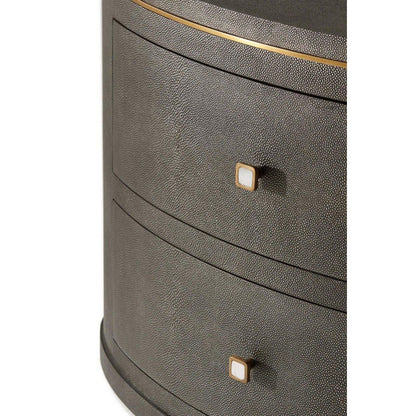 Eli Bed -side Table - Tempest & Brushed Brass