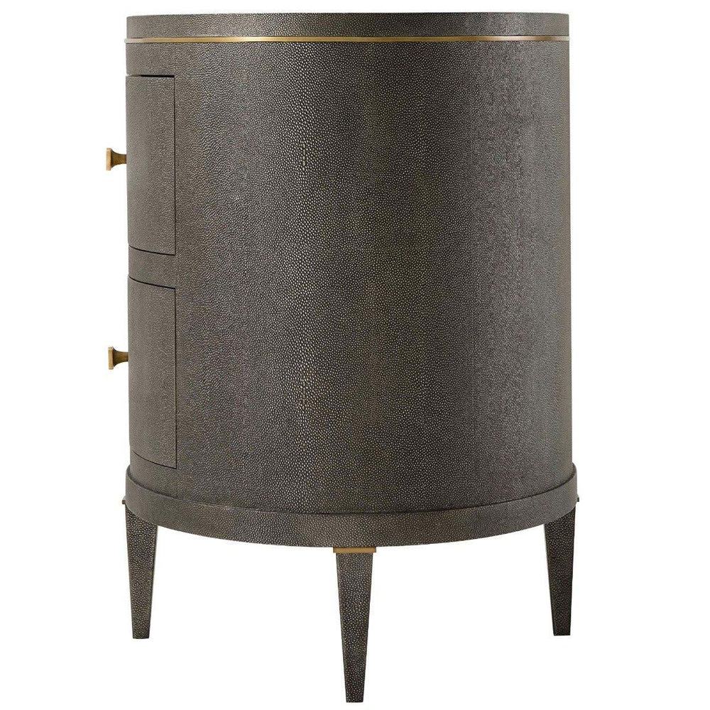 Eli Bed -side Table - Tempest & Brushed Brass