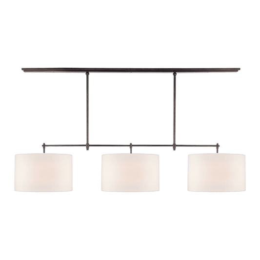 Bryant Large Billiard - Bronze with Linen Shades