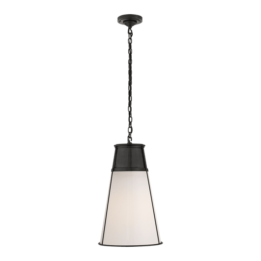 Robinson Large Pendant - Bronze with White Glass