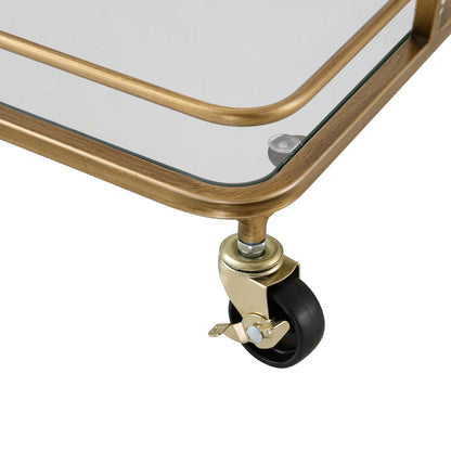 Clementine Antique Brass Effect Drink Trolley