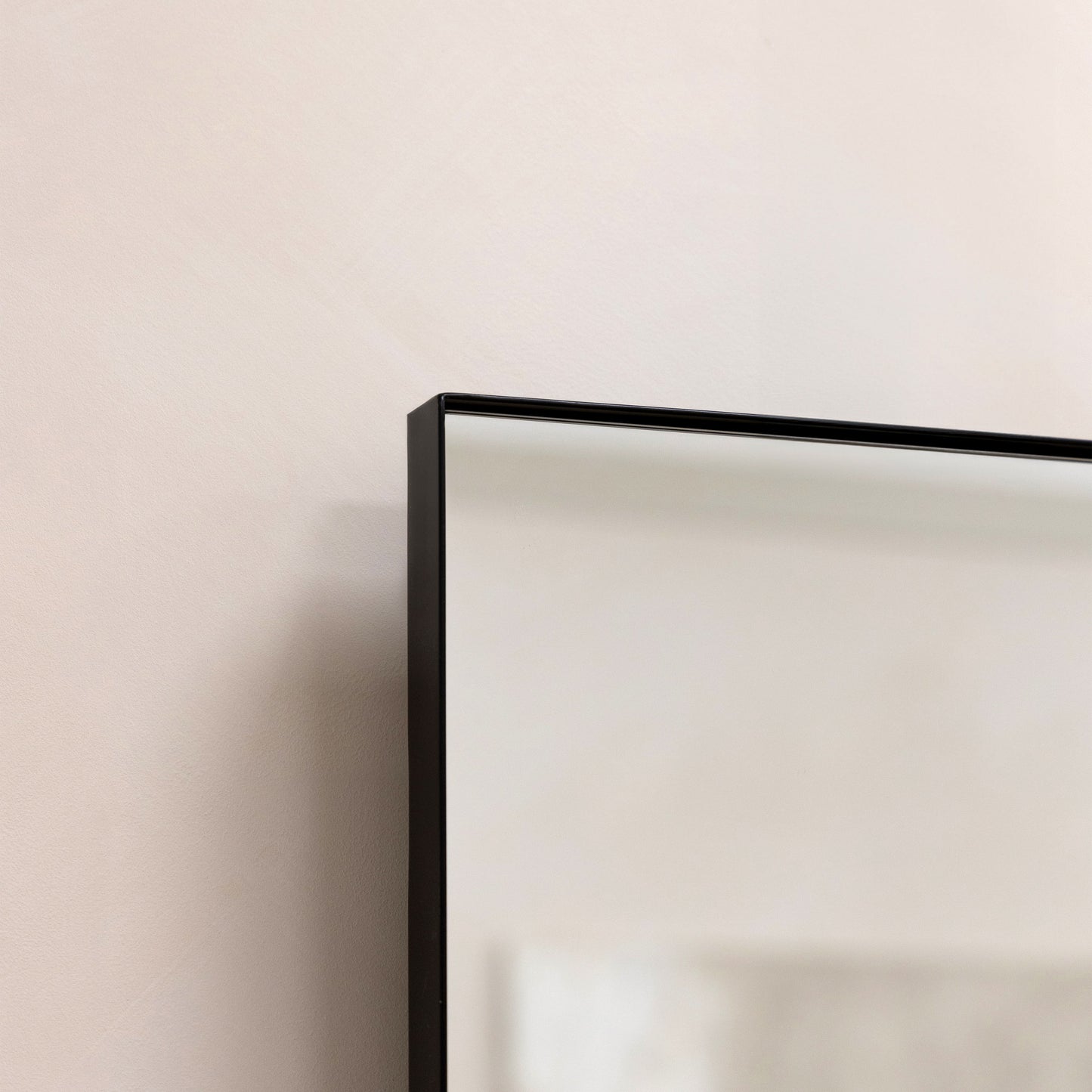 Theo - Black Rectangular Metal Large Wall Mirror 120cm x 90cm
