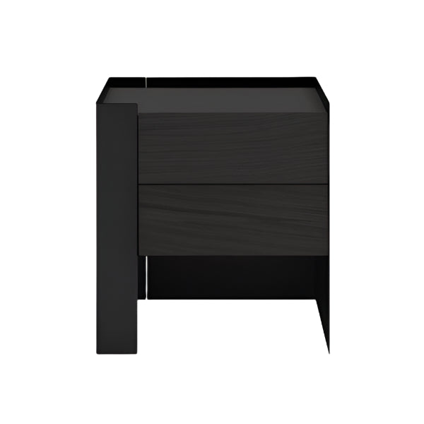 Tunica Pair of Bedside Tables - Black Oak
