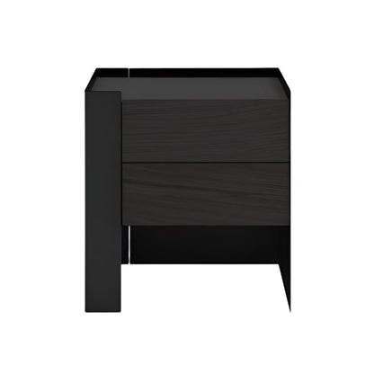 Tunica Pair of Bedside Tables - Black Oak