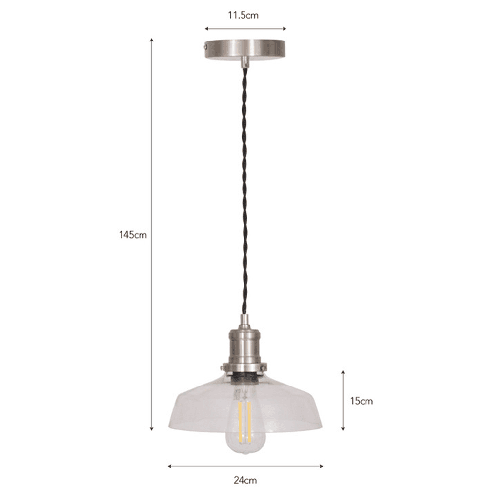 Hoxton Pendant Light - Satin Nickel