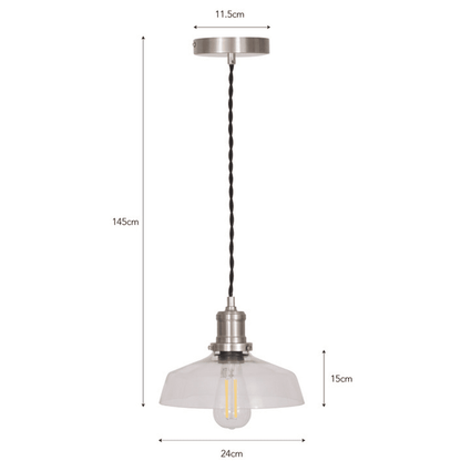 Hoxton Pendant Light - Satin Nickel