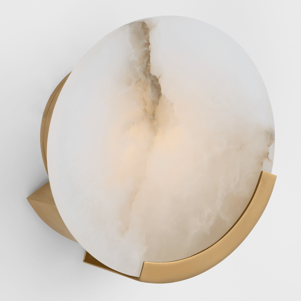 Melange Sconce - Antique-Burnished Brass with Alabaster