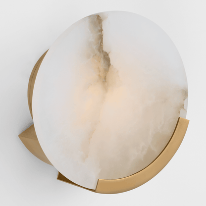 Melange Sconce - Antique-Burnished Brass with Alabaster